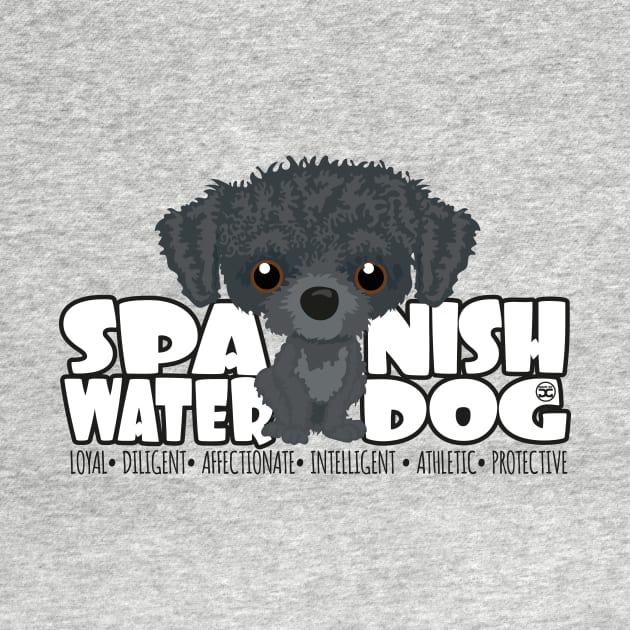 Spanish Water Dog (Silver) - DGBigHead by DoggyGraphics